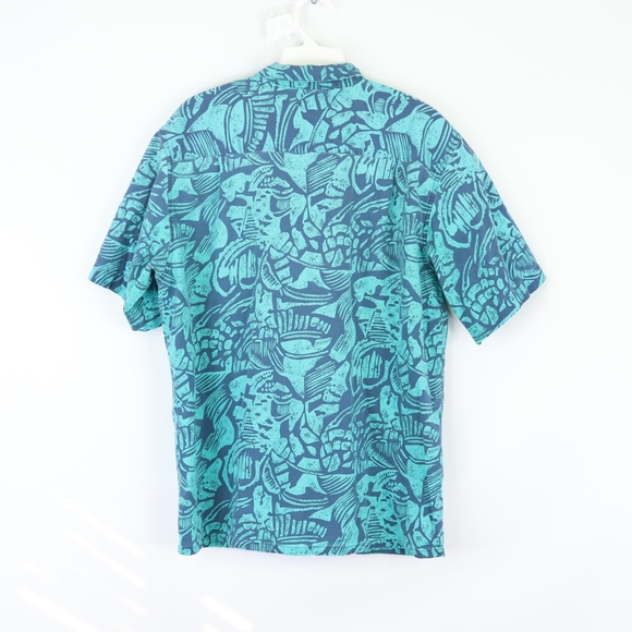 80s Streetwear Mens Small Abstract Hawaiian Shirt - Picture 6 of 8